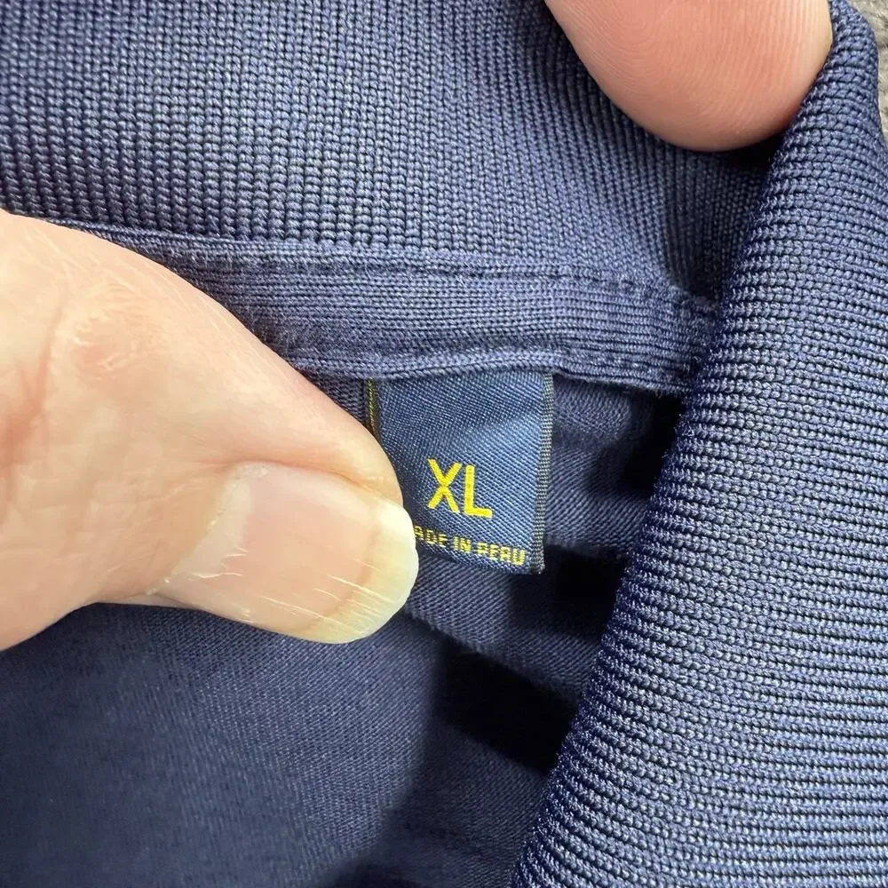 Polo‎ Golf Ralph Lauren Performance Polo Shirt Men XL Blue Cotton Outdoors.